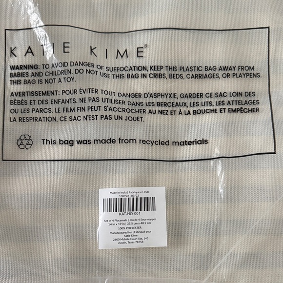 Katie Kime Set of 4 Placemats - Picture 2 of 3